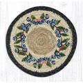 Capitol Importing Co 7 in. Jute Round Blueberry Vine Large Coaster 79-312BV